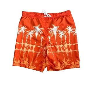 Nautica Mens Swimwear - Swim Trunks, Shorts - Palm Tree Print - Sz Small